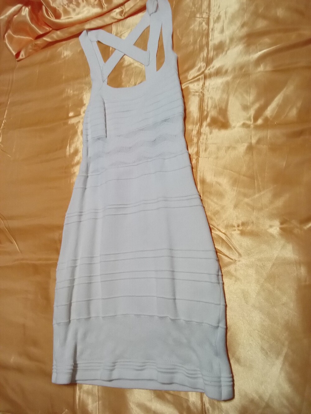 Zinga White Mini Dress - Ribbed Knit Halter Style